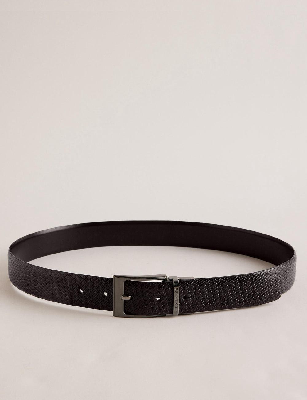 Brown Men Ted Baker WAIDE - Woven Texture Leather Belts | SA  CMW-468297