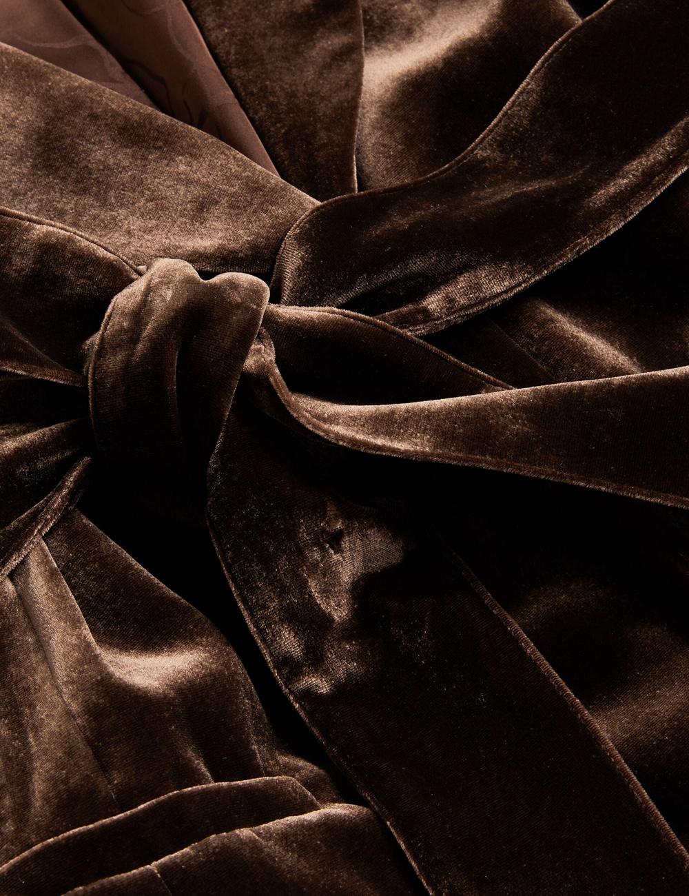 Brown Women Ted Baker MOMIJI - Velvet Waist Single Breasted Blazers | SA  GCQ-871634