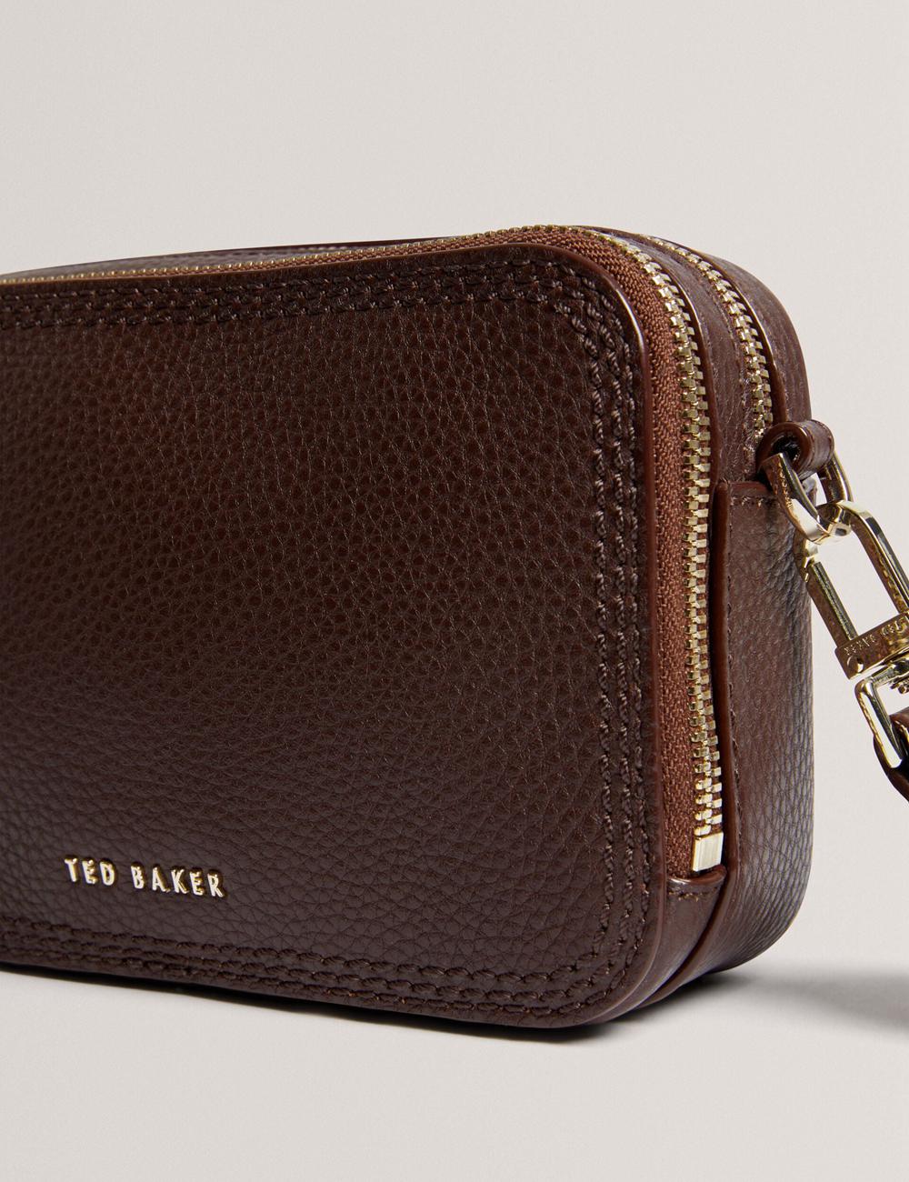 Brown Women Ted Baker WILLSA - Branded Webbing Mini Leather Camera Camera Bag | SA  QOL-567023