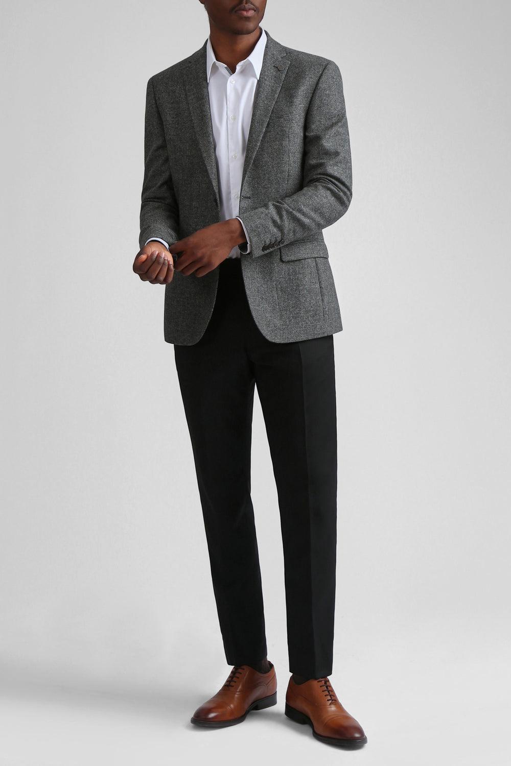 Charcoal Men Ted Baker ASOJS - Puppytooth Check Slim Fit Blazers | SA  QJZ-047659