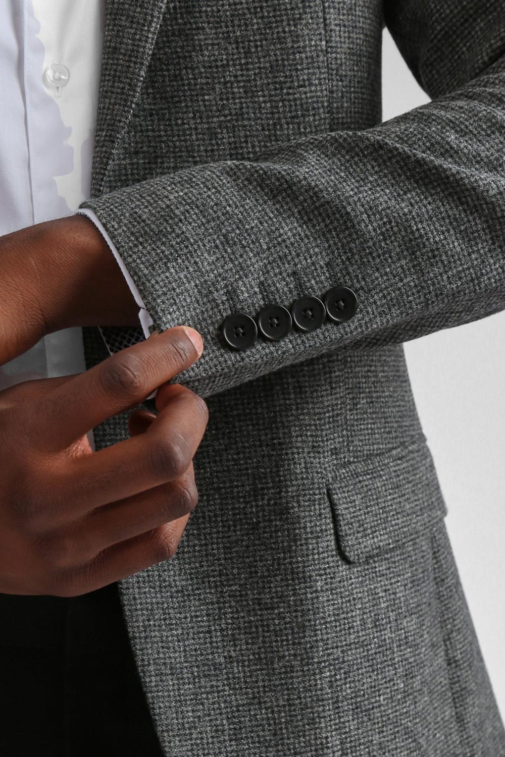 Charcoal Men Ted Baker ASOJS - Puppytooth Check Slim Fit Blazers | SA  QJZ-047659