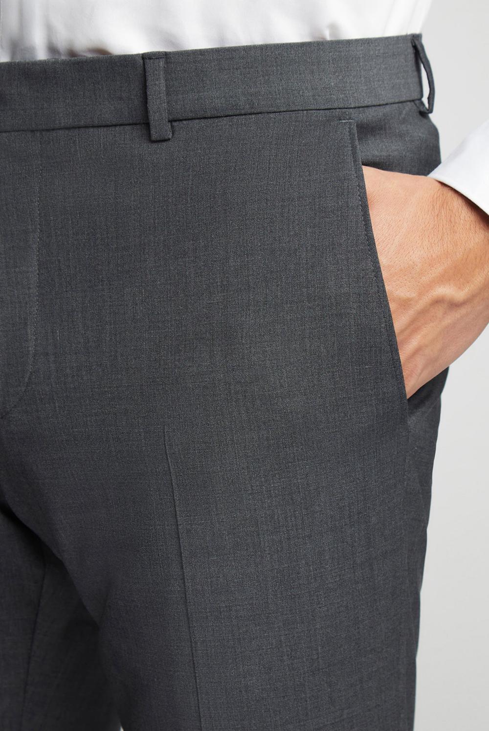 Charcoal Men Ted Baker PANAMA - Wool Blend Slim Fit Suit Trousers | SA  ABN-063578