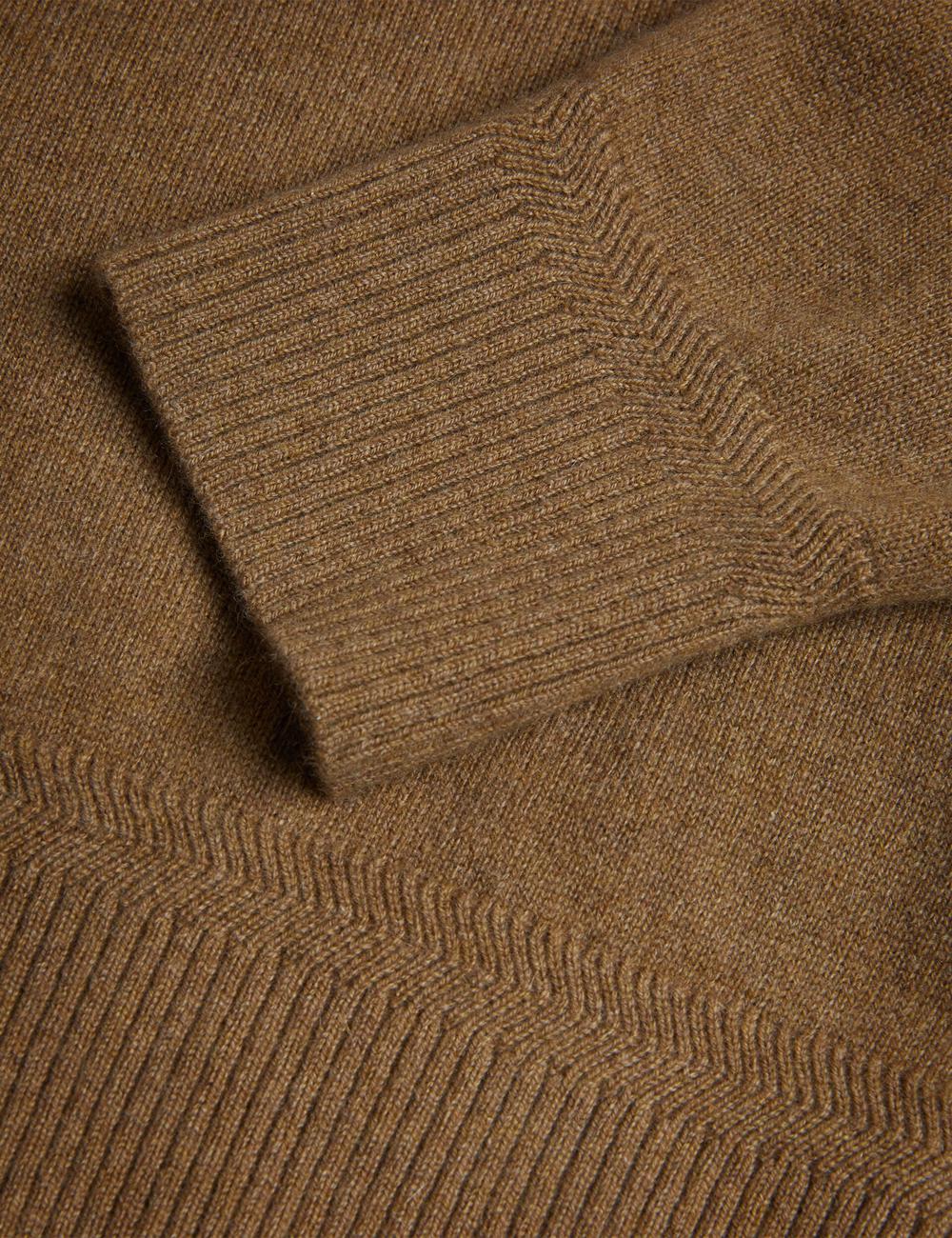 Dk-Brown Men Ted Baker KAROLT - Cashmere Knit Long Sleeve Top Jumpers | SA  ZQT-547968