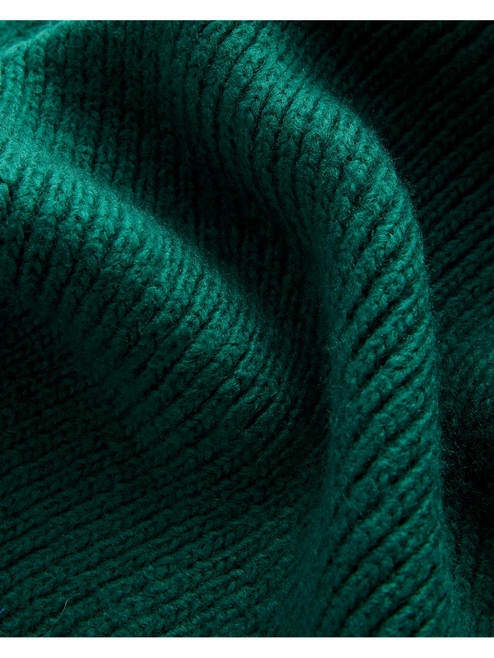 Dk-Green Women Ted Baker LIDIIES - Ribbed Wool Blend Knitted Scarves | SA  VAL-597836