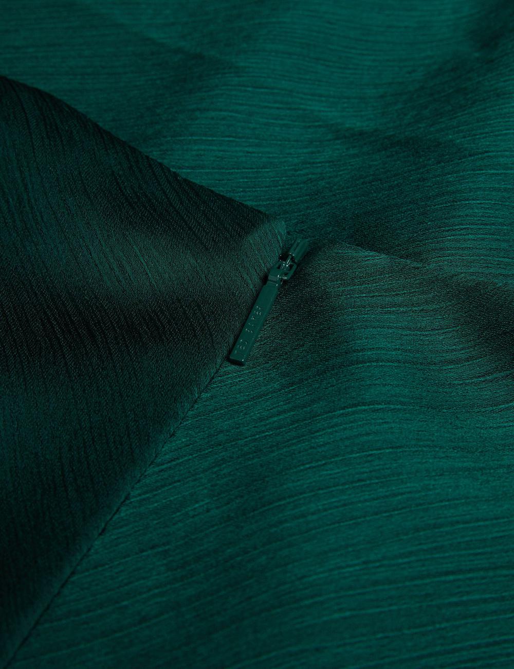 Dk-Green Women Ted Baker MISRINA - Drape Neck Detail Satin Top Jumpers | SA  WXZ-078615