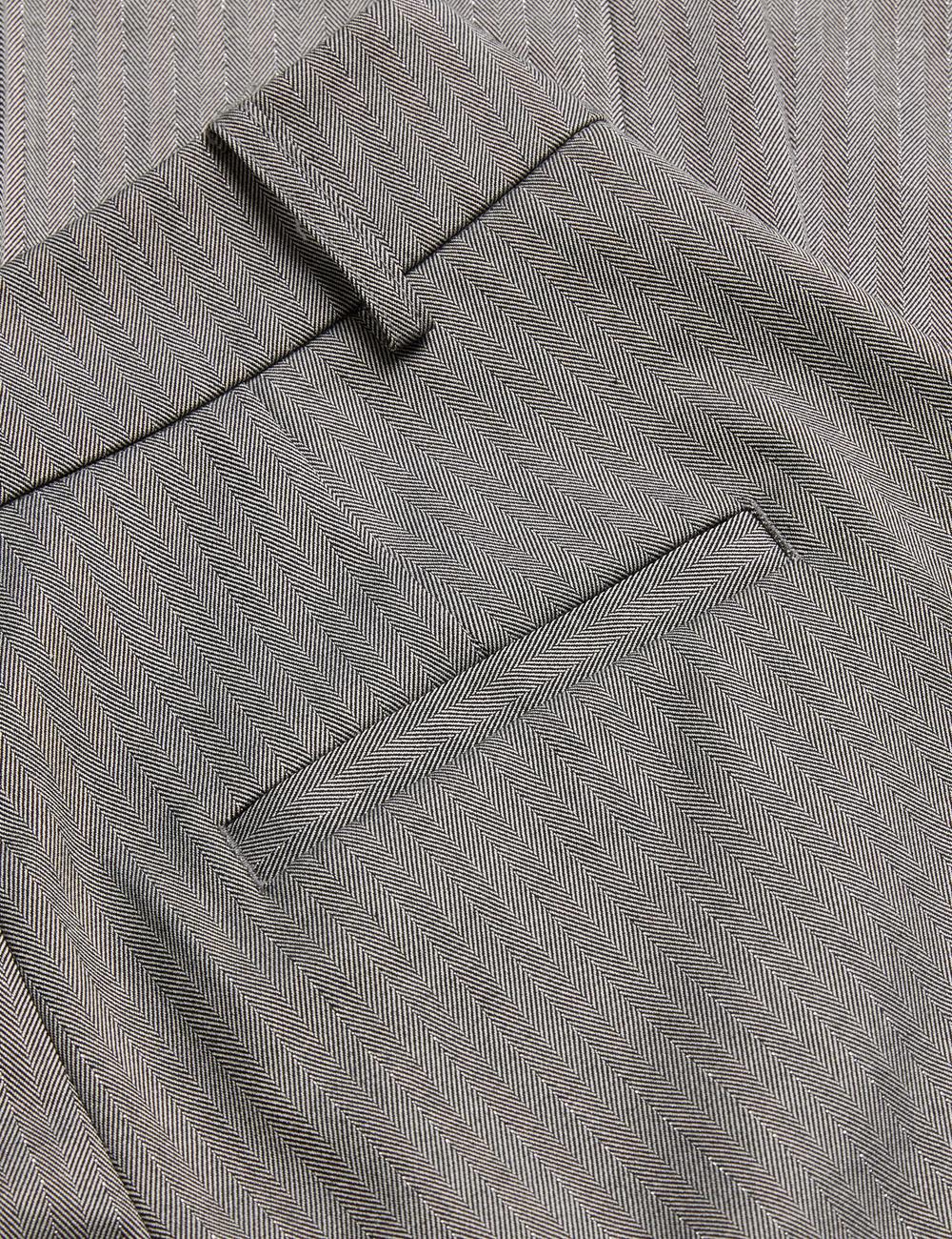 Dk-Grey Women Ted Baker KOAT - Herringbone Wide Leg Tailored Trousers | SA  CLF-561208