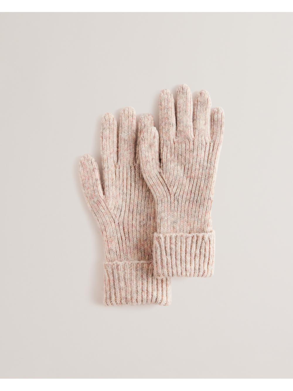Dusky-Pink Women Ted Baker LIDIIE - Wool Blend Ribbed Knit Gloves | SA  NOD-601725
