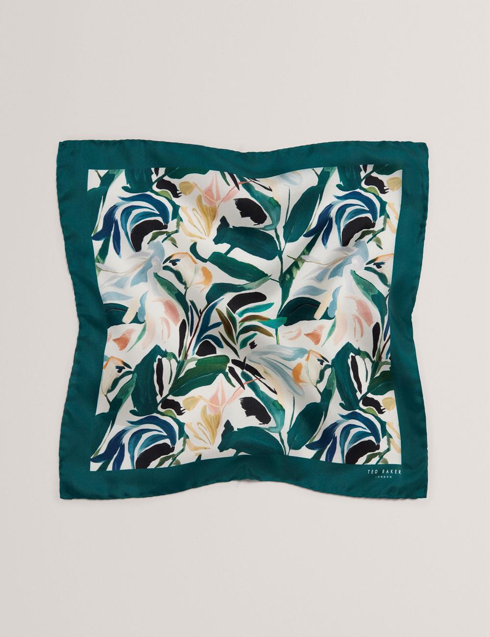 Ecru Men Ted Baker BOYTONP - Botanical Floral Silk Pocket Pocket Squares | SA  WKT-610425