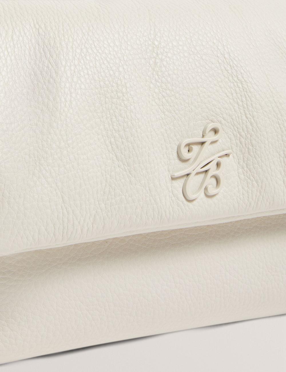 Ecru Women Ted Baker MARRISA - Padded Leather Fold Over Crossbody Bags | SA  KZG-538712