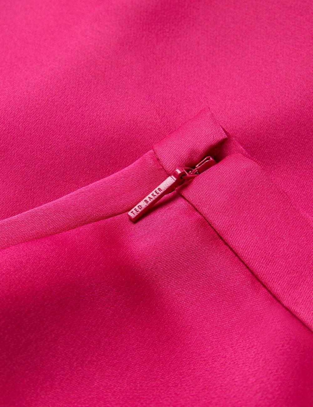 Fuchsia Women Ted Baker AKENIT - Satin Tailored Slim Leg Trousers | SA  KOV-205649