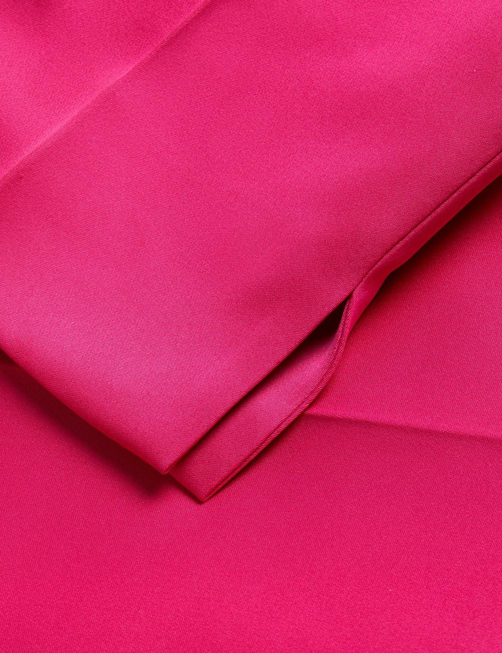 Fuchsia Women Ted Baker AKENIT - Satin Tailored Slim Leg Trousers | SA  KOV-205649