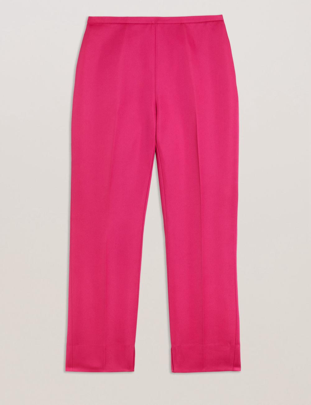 Fuchsia Women Ted Baker AKENIT - Satin Tailored Slim Leg Trousers | SA  KOV-205649