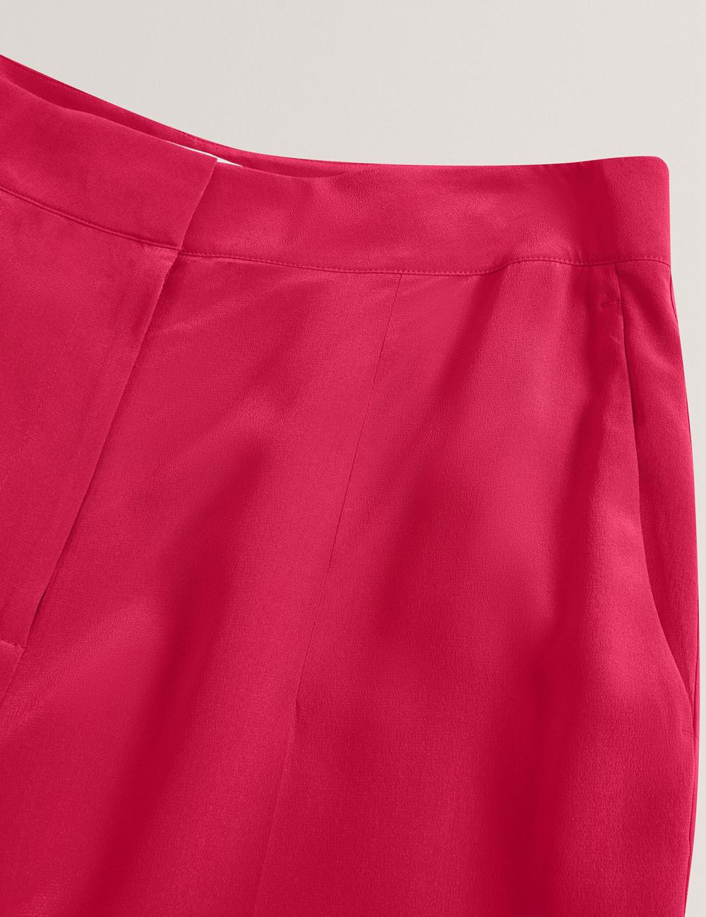 Fuchsia Women Ted Baker CARLOET - Silk Wide Leg Tailored Trousers | SA  WXM-952687