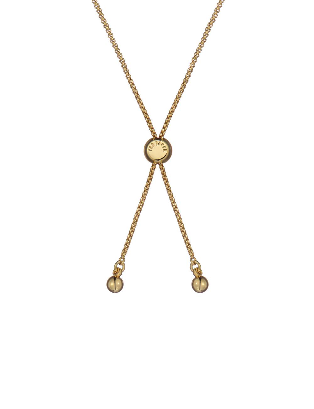 Gold Women Ted Baker FLORIE - Pearl Flower Adjustable Chain Bracelets | SA  VDS-345729