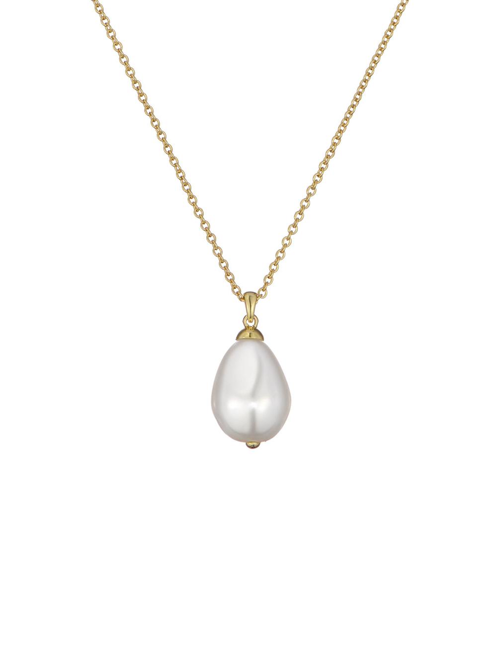 Gold Women Ted Baker PARMLIA - Pearl Drop Pendant Necklaces | SA  JSN-867145
