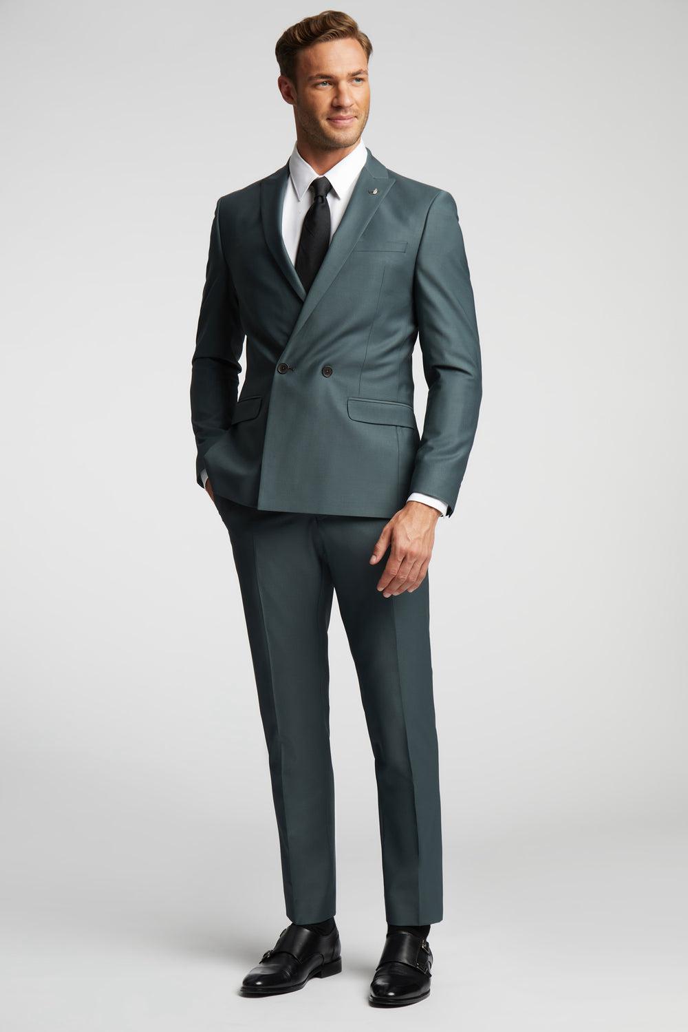 Green Men Ted Baker LUNANTS - Wool Blend Slim Suit Trousers | SA  QFD-125963
