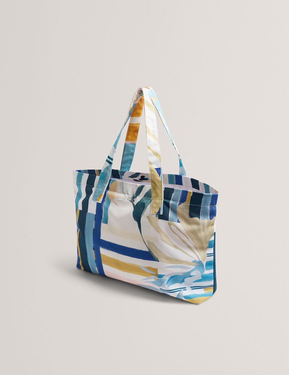 Green Women Ted Baker SHELYSS - Printed Beach & Flip Flops Set Tote Bags | SA  XGU-410269