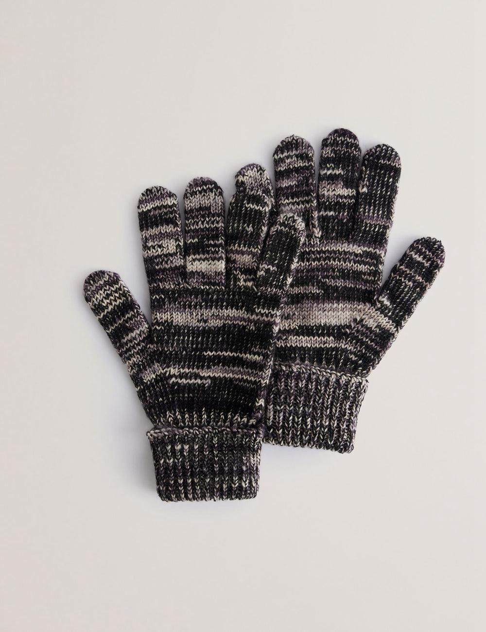 Grey Men Ted Baker PERCIYS - Marl Knit Ribbed Cuff Gloves | SA  INH-074238