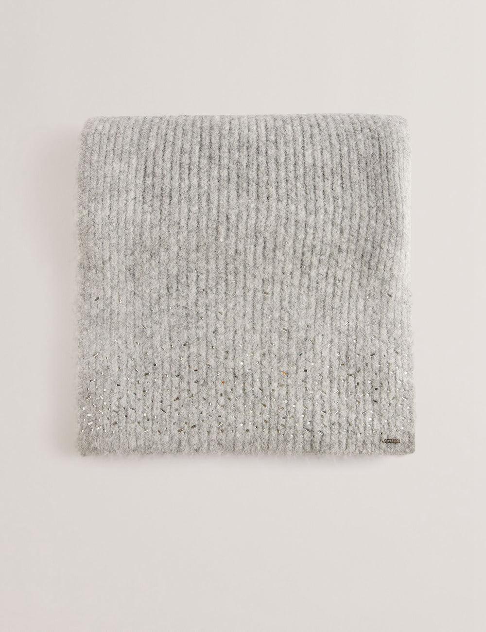 Grey Women Ted Baker KERIISA - Scattered Rhinestone Knitted Scarves | SA  FQA-180342