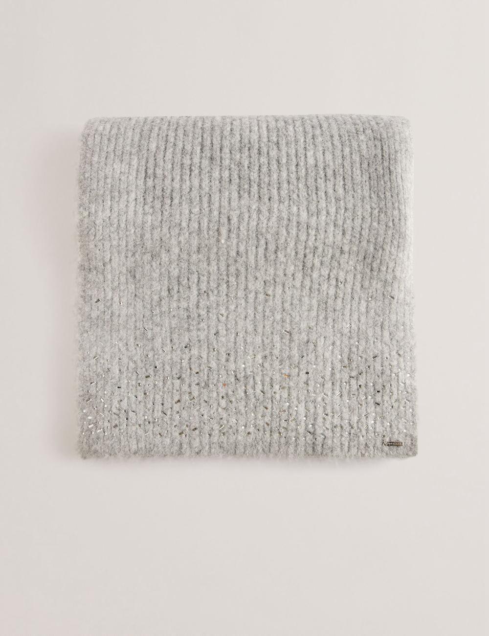 Grey Women Ted Baker KERIISA - Scattered Rhinestone Knitted Scarves | SA  FQA-180342