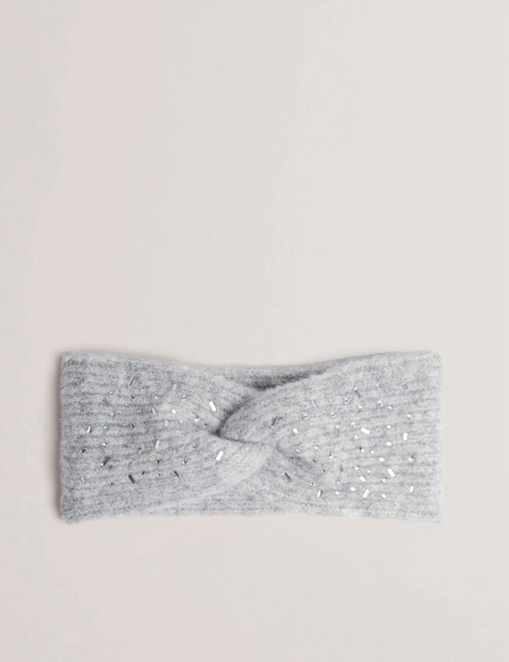 Grey Women Ted Baker PENAOPA - Rhinestone Detail Knitted Headbands | SA  OSL-562178