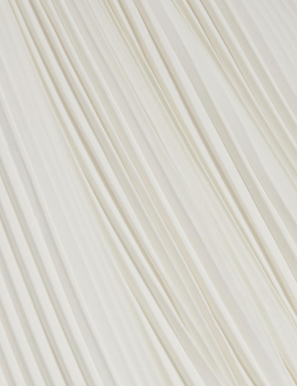 Ivory Women Ted Baker JAMAYA - High Halter Neck Pleated Sleeveless Tops | SA  YWP-632904