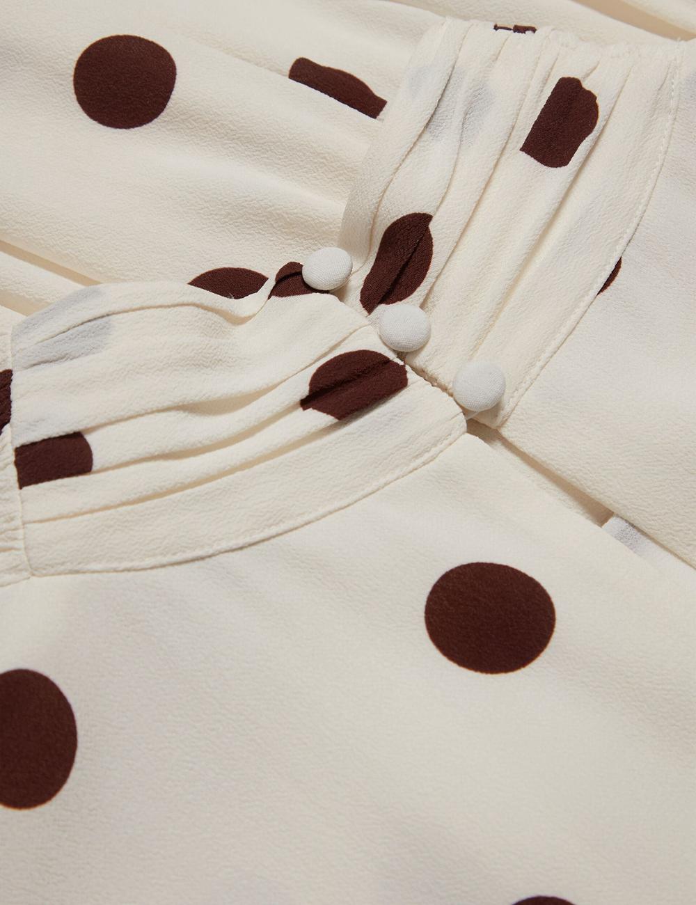 Ivory Women Ted Baker JUTUVA - Polka Dot Neck Shift Mini Dresses | SA  RPT-490367