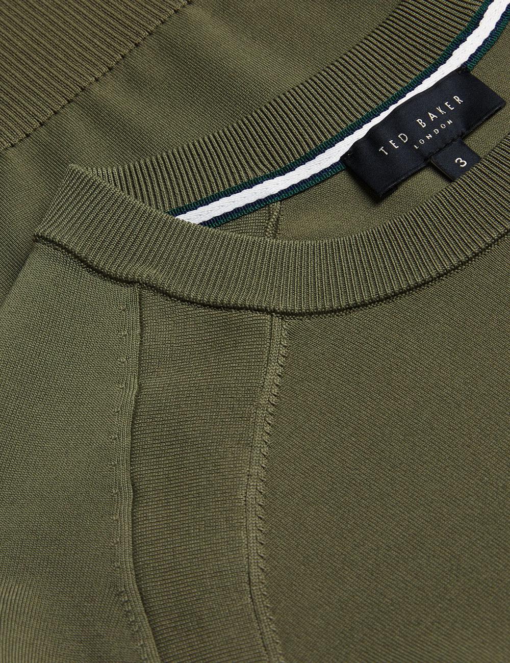 Khaki Men Ted Baker MAYWO - Saddle Shoulder Crew Neck Jumpers | SA  DIW-501279