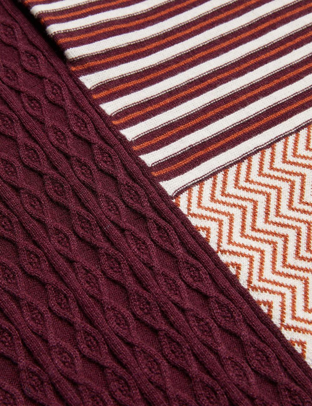 Maroon Men Ted Baker MINSTA - Textured Patchwork Knit Polos Shirts | SA  ZSY-376259