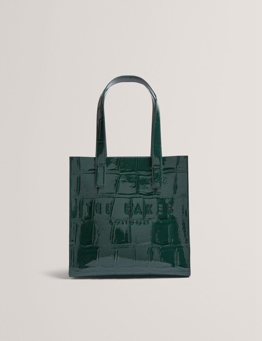 Mid-Green Women Ted Baker REPTCON - Croc Effect Small Tote Bags | SA  DSK-528316
