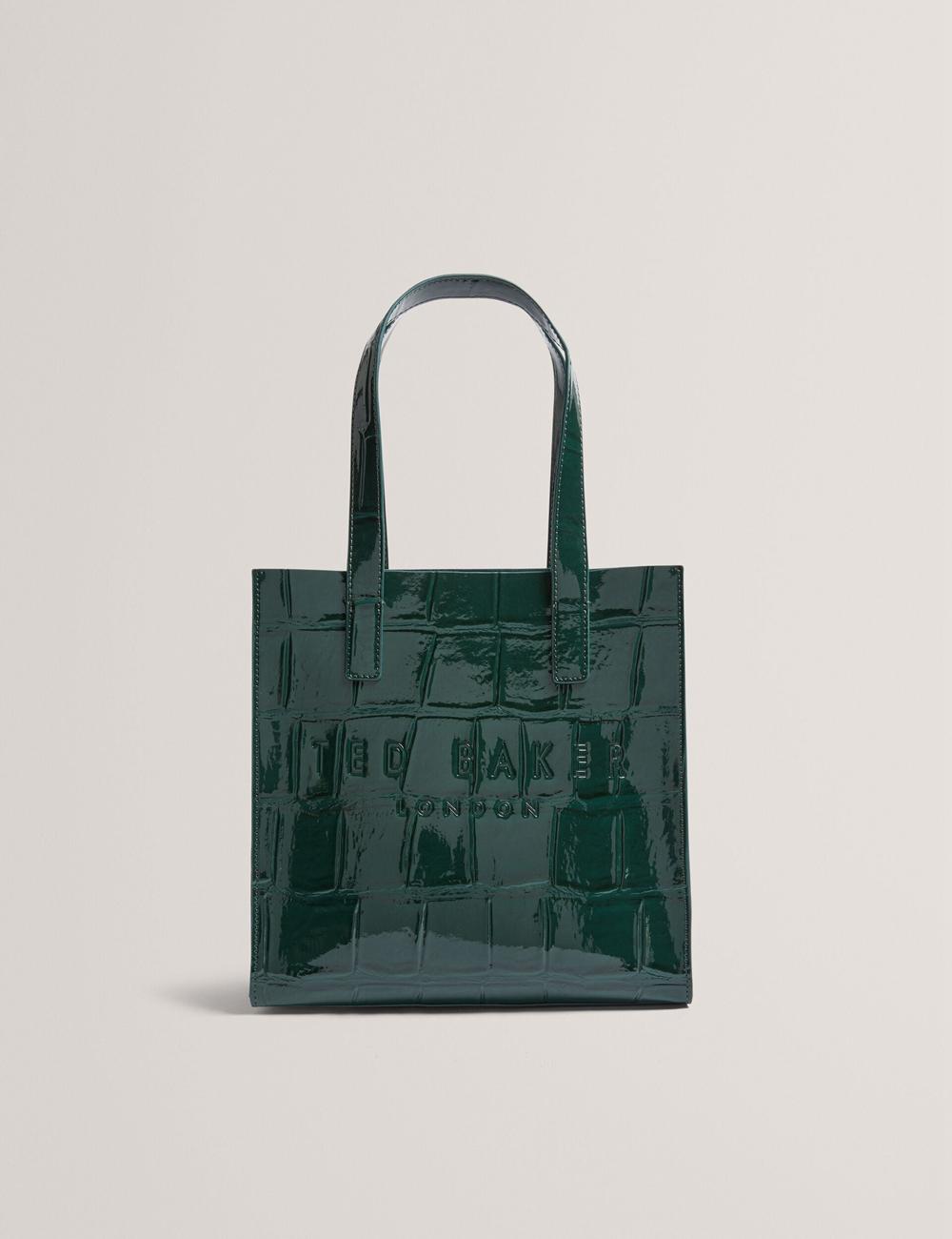 Mid-Green Women Ted Baker REPTCON - Croc Effect Small Tote Bags | SA  DSK-528316