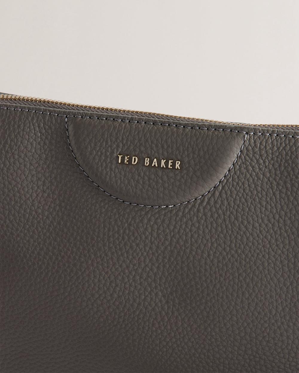 Mid-Grey Women Ted Baker ESILLE - Branded Webbing Crossbody Leather Crossbody Bags | SA  GRD-781496