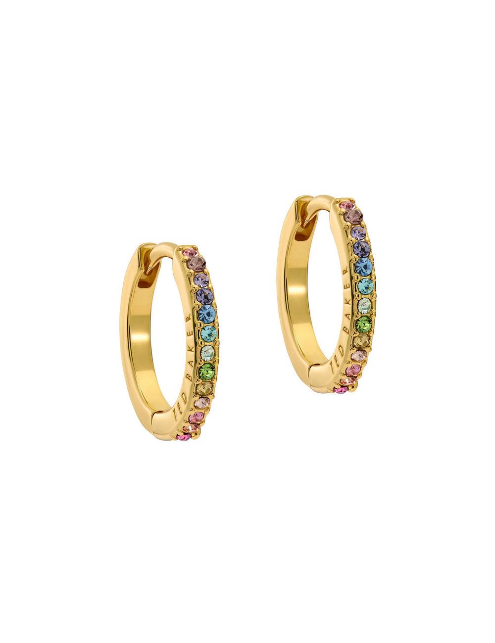 Multicol Women Ted Baker HEPLIE - Crystal Huggie Hoop Earrings | SA  EGI-027869