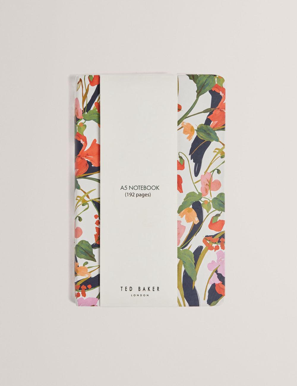 Nat-White Women Ted Baker KATIIES - Floral Print A5 Notebook Stationary | SA  OYB-675384