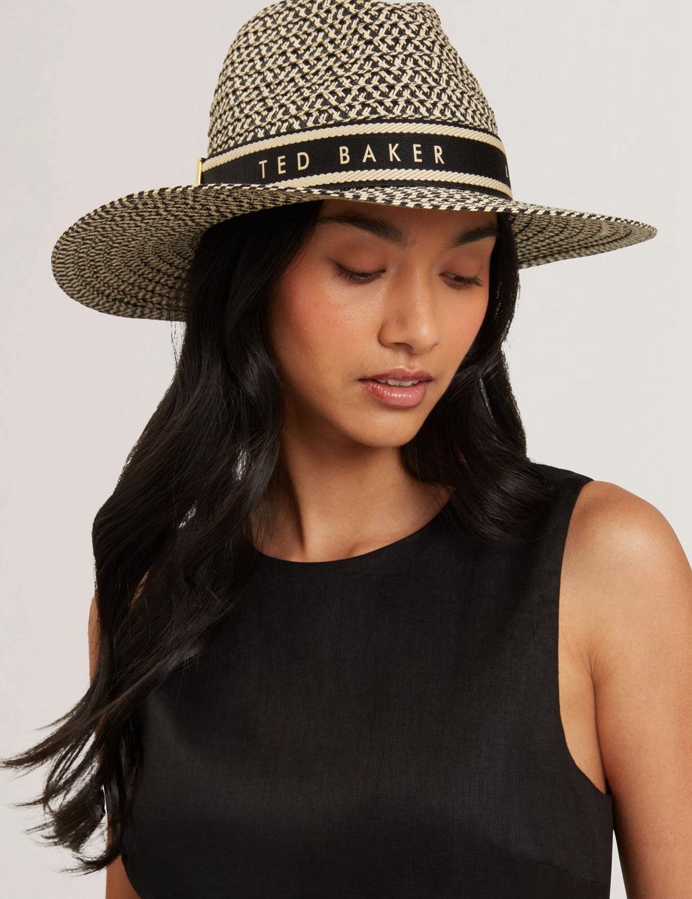 Natural Women Ted Baker CLARIES - Mixed Weave Straw Fedora Hats | SA  PWQ-247903