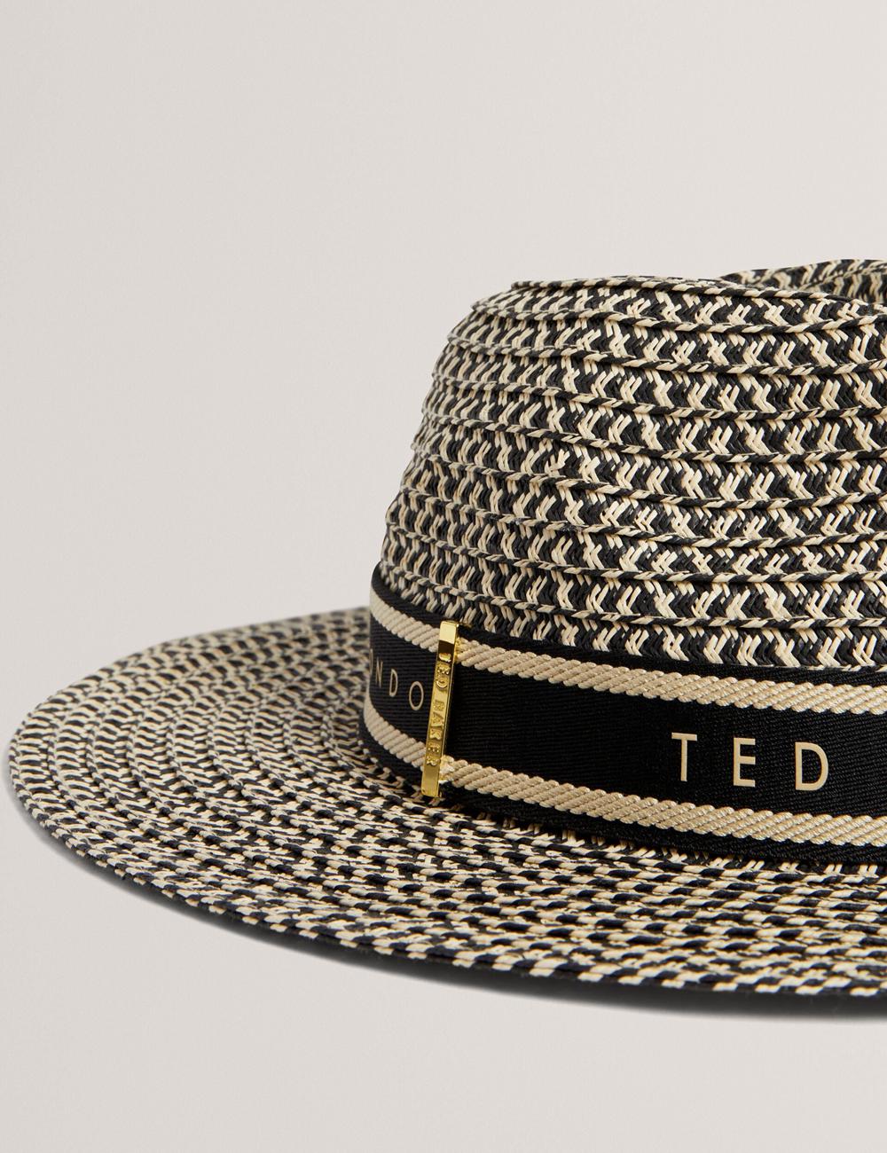 Natural Women Ted Baker CLARIES - Mixed Weave Straw Fedora Hats | SA  PWQ-247903