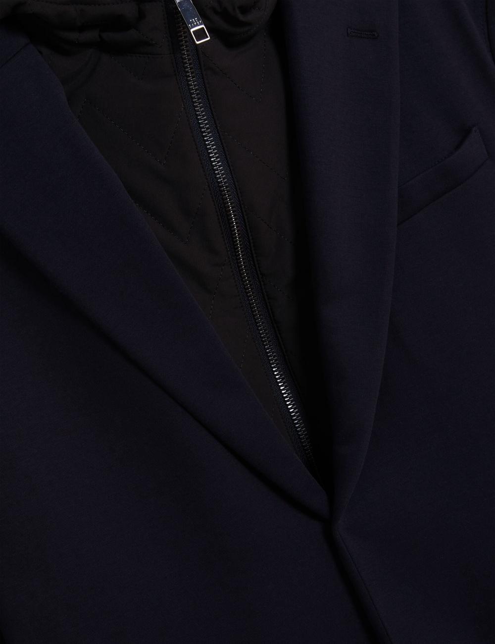 Navy Men Ted Baker ASHB - Jersey Blazer With Zip-Up Hooded Liner Blazers | SA  CXR-257803