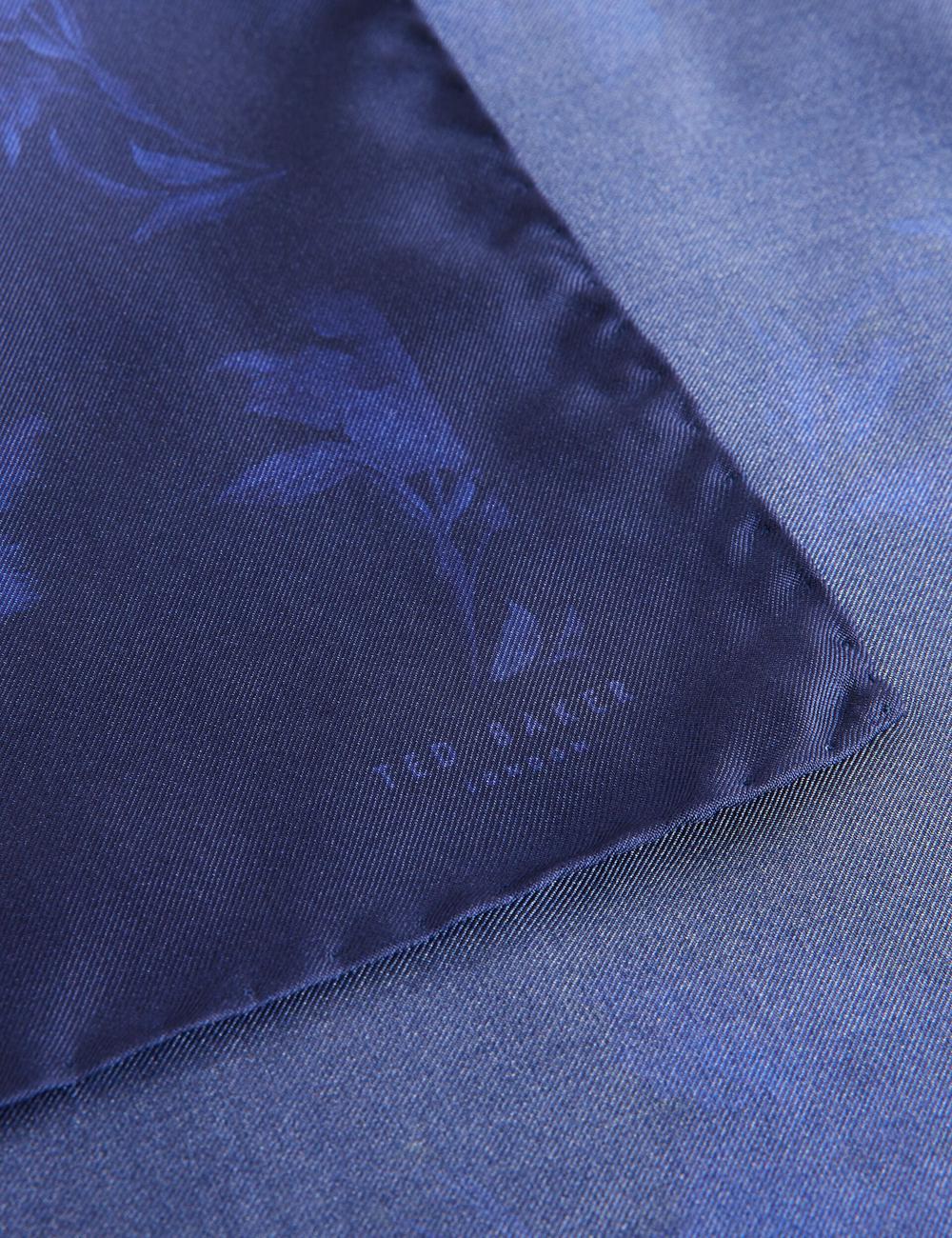 Navy Men Ted Baker AUSTINS - Two Tone Floral Silk Pocket Pocket Squares | SA  QTX-780645