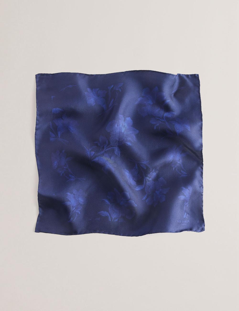 Navy Men Ted Baker AUSTINS - Two Tone Floral Silk Pocket Pocket Squares | SA  QTX-780645