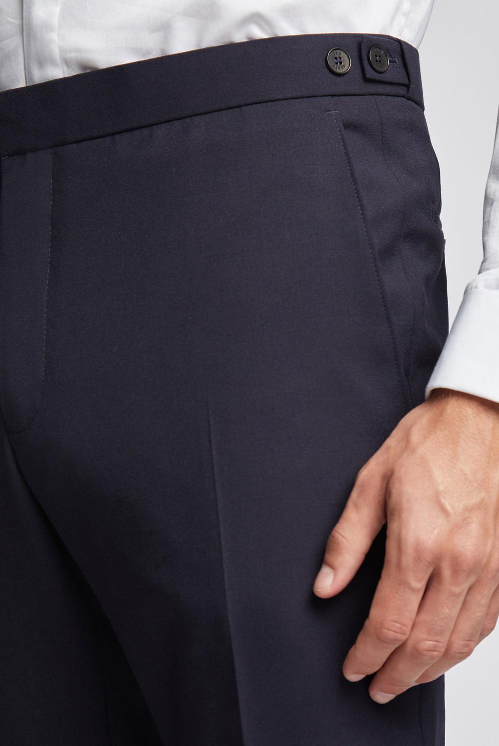 Navy Men Ted Baker BREENTS - Slim Fit Navy Tuxedo Trousers | SA  WEX-829067