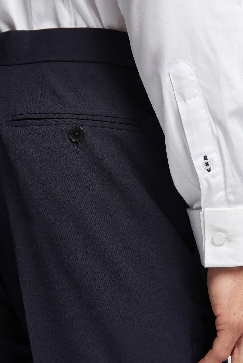 Navy Men Ted Baker BREENTS - Slim Fit Navy Tuxedo Trousers | SA  WEX-829067