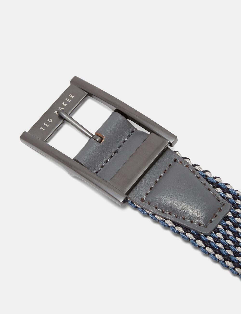 Navy Men Ted Baker COLUMM - Reversible Woven Stretch Elasticated Belts | SA  OGN-738024