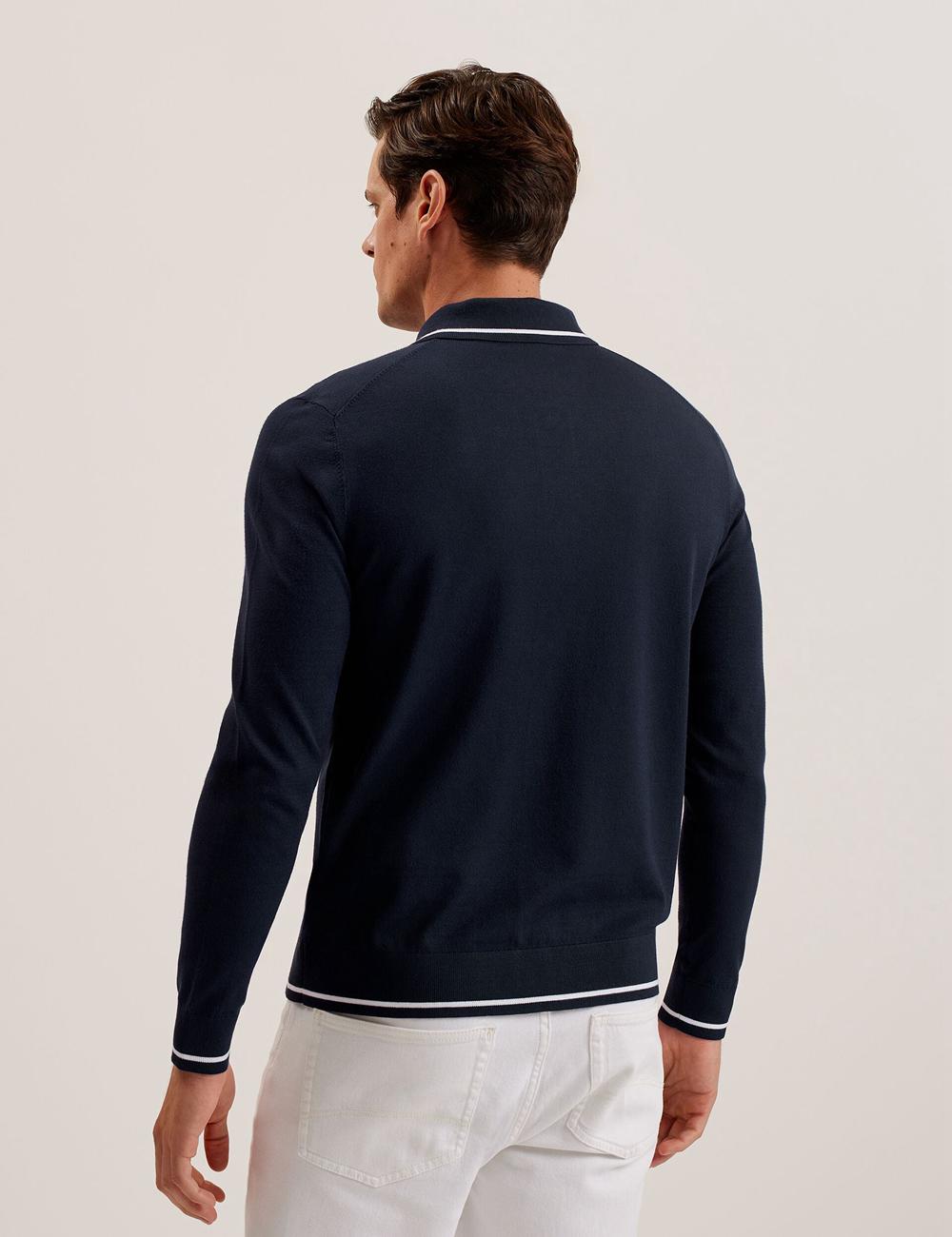 Navy Men Ted Baker ELMDON LS Diamond Button Through Casual Shirts | SA  XCO-702416