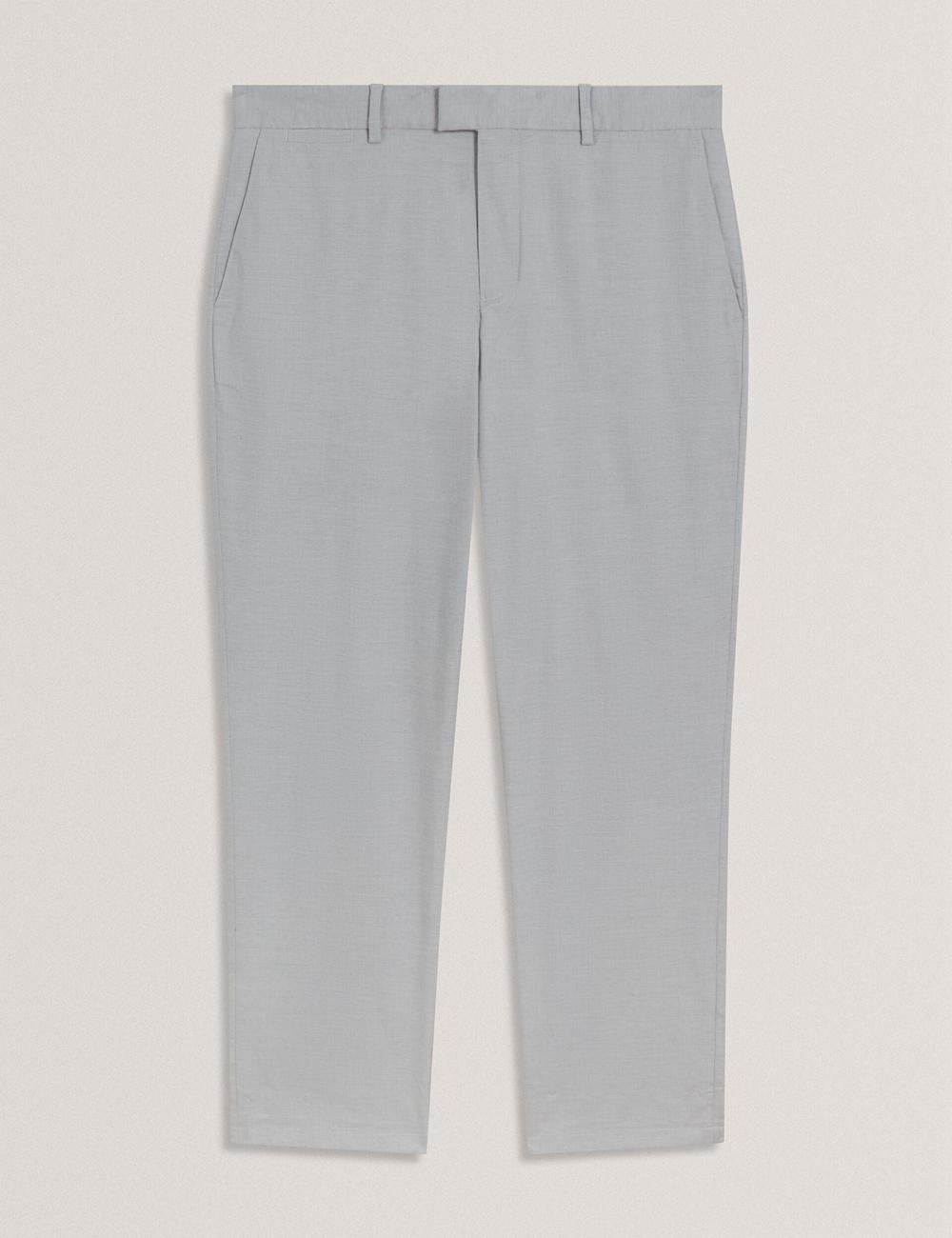 Navy Men Ted Baker JACKUS - Regular Fit Cotton Blend Chino Trousers | SA  BOW-368710