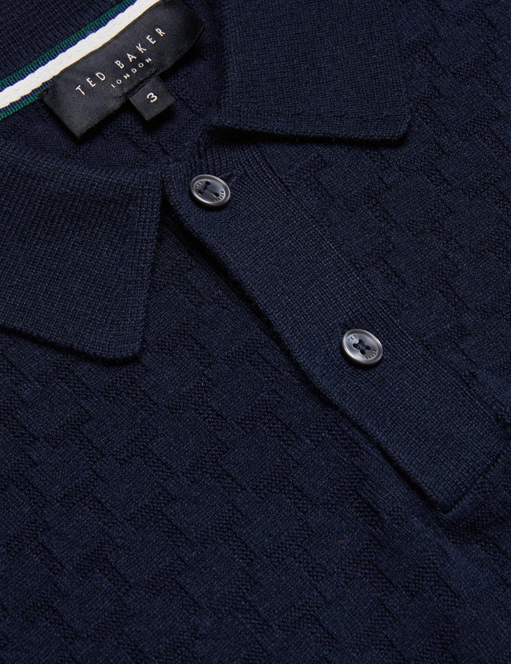 Navy Men Ted Baker MORAR - T Knit Long Sleeve Top Jumpers | SA  KNW-731928