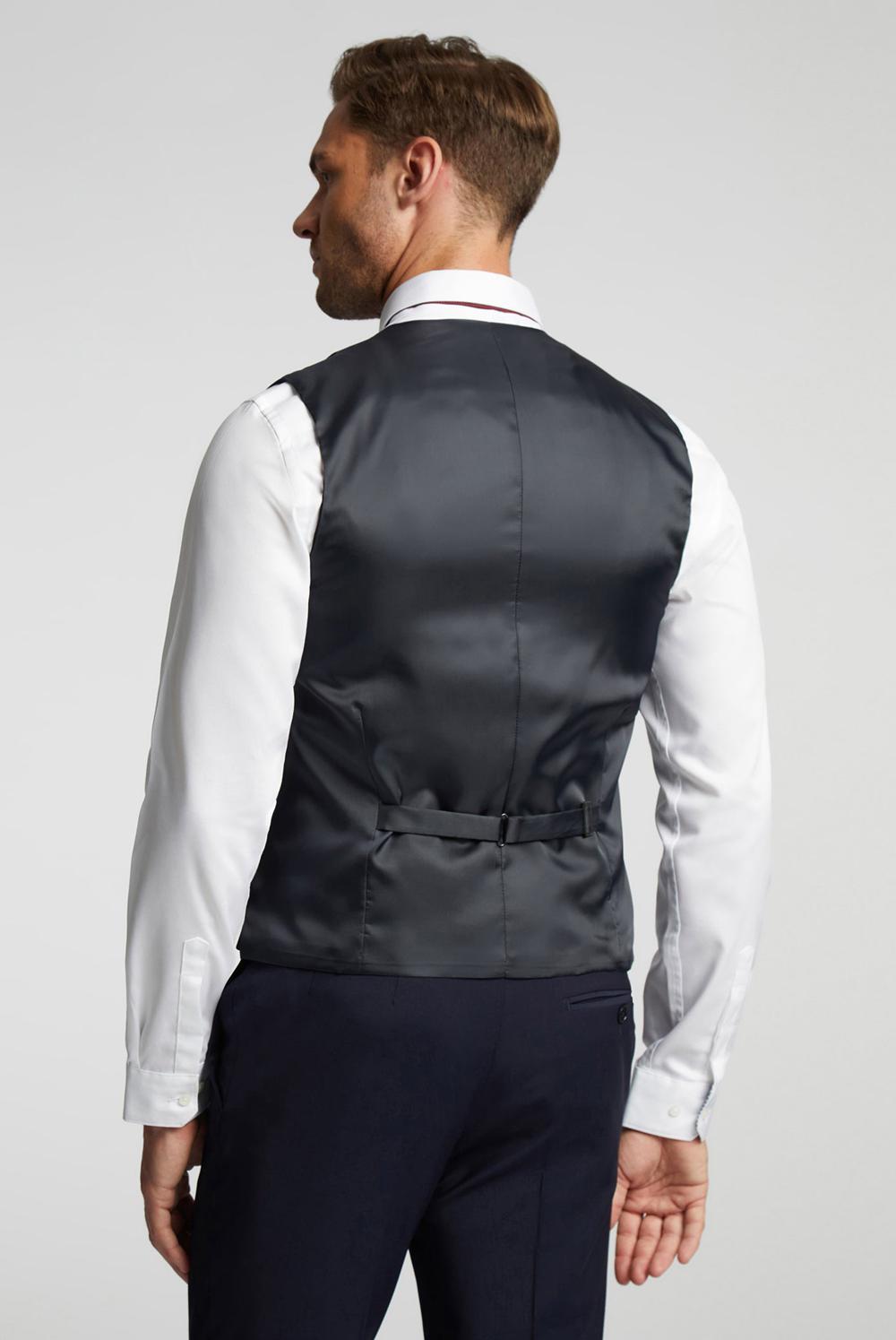 Navy Men Ted Baker PANAMA - Wool Blend Slim Fit Suit Waistcoat | SA  DRB-890236