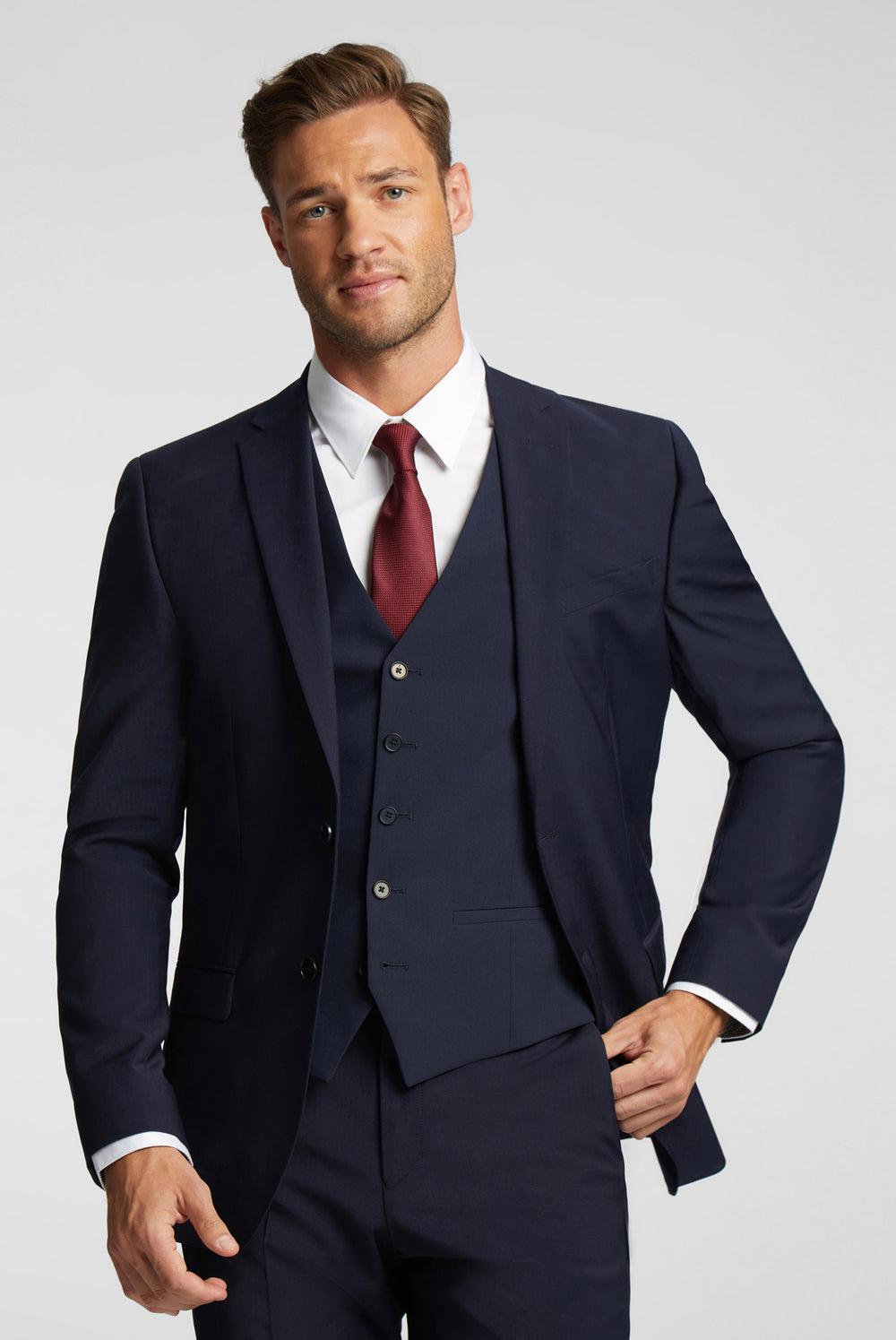 Navy Men Ted Baker PANAMA - Wool Blend Slim Fit Suit Jackets | SA  IRX-135794