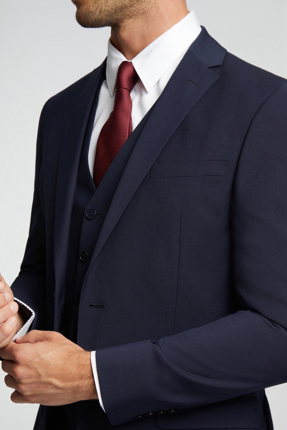 Navy Men Ted Baker PANAMA - Wool Blend Slim Fit Suit Jackets | SA  IRX-135794