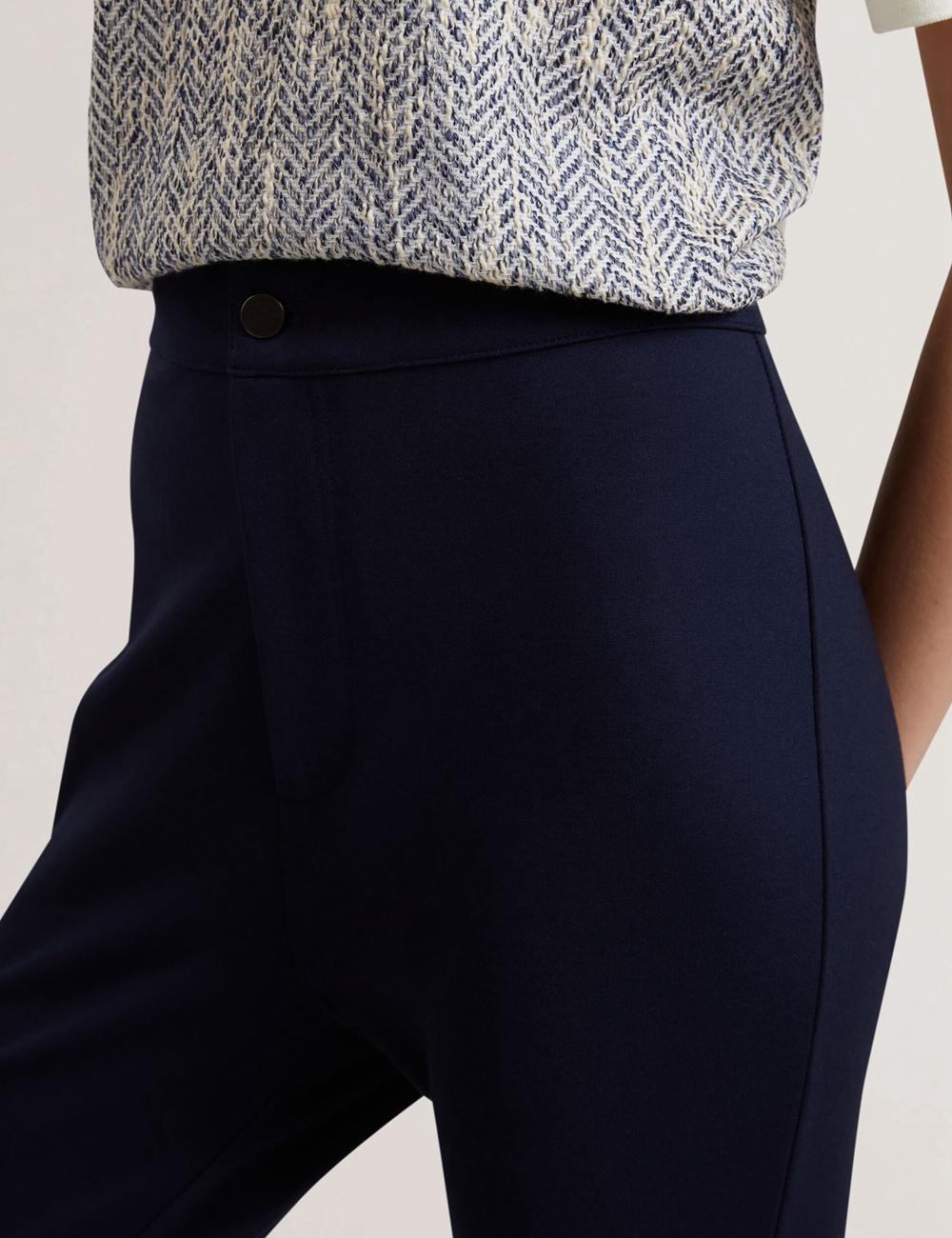 Navy Women Ted Baker FELINDA - Fly Front Stretchy Leggings | SA  VMY-170486