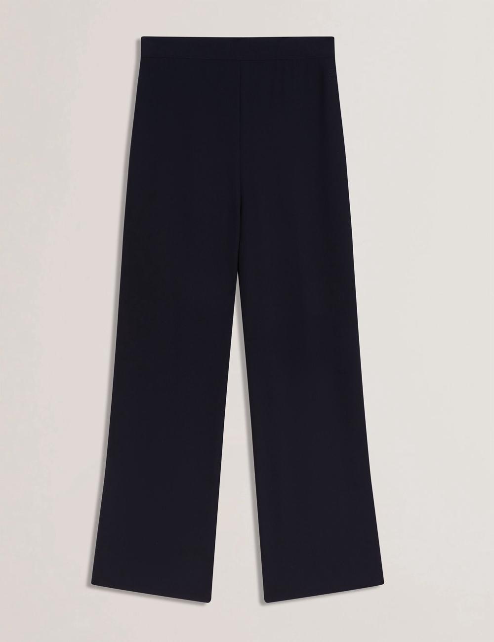 Navy Women Ted Baker GORJJA - Piping Detail Wide Leg Crepe Trousers | SA  VFO-926105